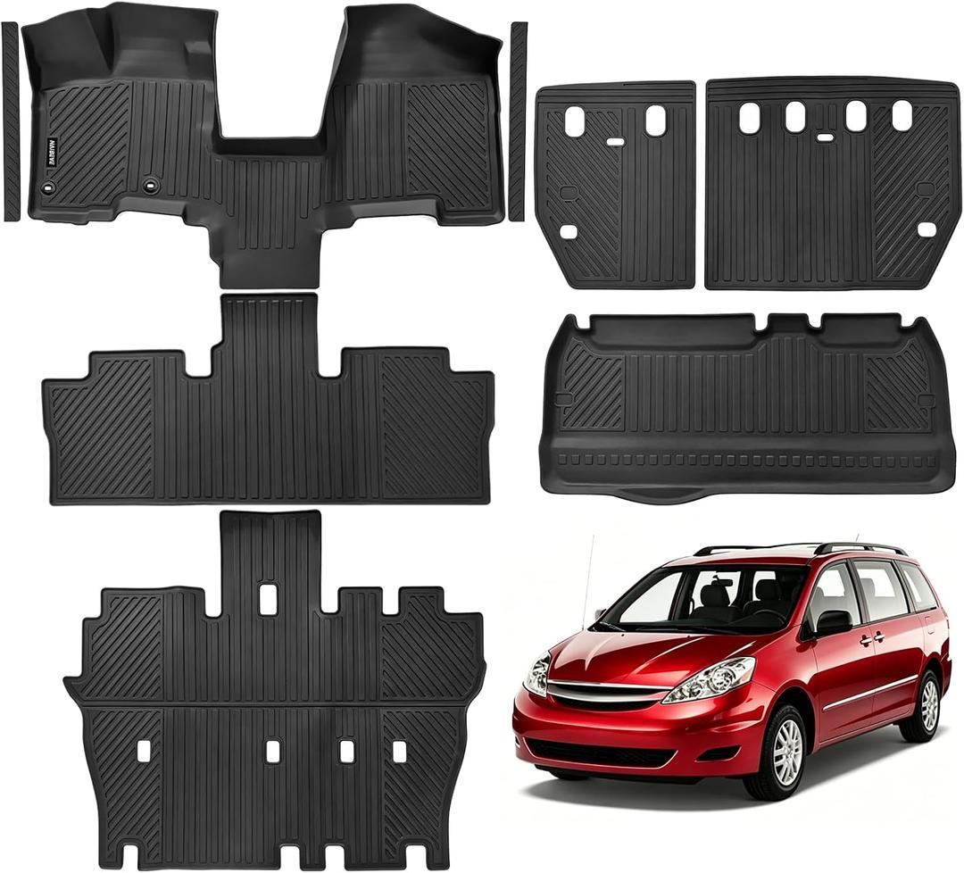 Naibeve Floor Mats for 2004-2010 Toyota Sienna (Only for 7 Seats)