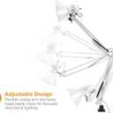 Bostitch Office VLF100-WHT Swing Arm Desk Lamp with Clamp Mount, 36" Reach with Multi-Joint Adjustment, Includes Replaceable LED Bulb (VLF), White