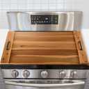 BLUEWEST Noodle Board Stove Cover, Acacia Wood Stove Top Board for Gas Burners and Electric Stove, Extra Thick Wooden RV Stovetop/Sink Cover - Tray for Kitchen Counter Space (Warm Acacia)