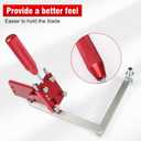 Lawn Mower Blade Sharpener 15-45 Adjustable Frame, Ball Bearing Handle for Right/Left Blades, Angle Grinder Attachment, Universal Garden Tool KitRed
