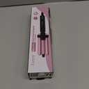Farery Mini 3 Barrel Hair Waver - Portable Beach Wave Curling Iron for Short Hair, 1/2 Inch Ceramic Crimper with 3 Temp Settings & 30s Fast Heating, Dual Voltage Travel Hair Waver for Women, Pink