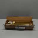 YNL Tension Shower Curtain Rod 34 to 120 In(2.8310Ft), Long Tension Curtain Rod with 2Pcs Holders, No Drilling for Large Window, Bathroom, Patio, Adjustable Outdoor Curtain Rod, Brushed Gold