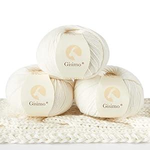 Gisimo 100% Inner Mongolian Cashmere Yarn Luxurious Hand Knitting Yarn Home Necessity for DIY Crafts
