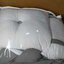 Grey Comforter Set, Queen, 7 Piece Bed in a Bag, Microfiber Handcrafted Pintucking, All Season Bedding Set with Comforter, Bedskirt, Pillow Shams and Decro Pillows
