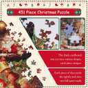 MISITU Jigsaw Puzzles 451 Pieces for Adults Chiristmas Unique Shape Challenging Difficult Puzzles Birthday Gift Game Toys Warm Christmas 13 x 18 Inches
