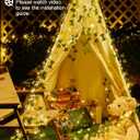 Brightown Solar Fairy Lights Outdoor, 2 Packs Total 66Ft Solar String Lights with Ivy, Plant Vine for Camping Outside Garden Yard Fence Wall