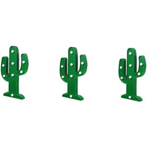 DOITOOL 3pcs 8 Cactus Light Led Night Light Plant Decor Plants Decor Cactus Lamp Christmas The Sign