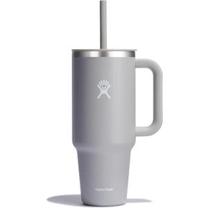 Hydro Flask 40 Oz Travel Tumbler with Handle, Lid and Straw - Insulated Stainless Steel in 40 Oz Birch