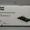 Plant & Plot Galvanized Raised Garden Beds Outdoor // 8×4×1 ft Planter Raised Beds for Gardening, Vegetables, Flowers (Silver) // Large Metal Garden Box // Patented Tool-Free Design