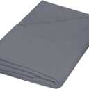 ZPECC Twin Flat Sheet Only 1 Pack, Durable Dark Gray Top Bed Sheets Hypoallergenic Soft Brushed Microfiber Color-Coded Label, 66"x96"
