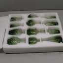 STARSIDE Set of 12 Green Glass Bud Vases in Bulk, Small Vintage Bud Vase for Centerpieces, Rustic Wedding Decorations, Home Table Flower Décor