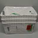 Eslite Plastic Storage Baskets for Organizing,11"X8.5"X4.7",Pack of 3 (White)