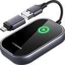 Luckymore Wireless Carplay Adapter, Converts Wired to Wireless Carplay Dongle for Wireless Control Plug & Play Carplay Fit for Cars from 2017 & for Apple iPhone iOS 10+ (Dark Stone)