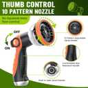 Garden Hose 50 ft, Water Hose Heavy Duty, Flexible Lightweight Non-Expanding Hose with 10 Function Sprayer, Leak-Proof, Burst-Resistant, High-Pressure, Anti-Kink, Garden Gifts for Men Women