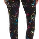 Tipsy Elves Women's Leggings - Full Length Bright and Neon Paint Splatter, Rainbow, and Patterened Leggings for Women (X-Large)