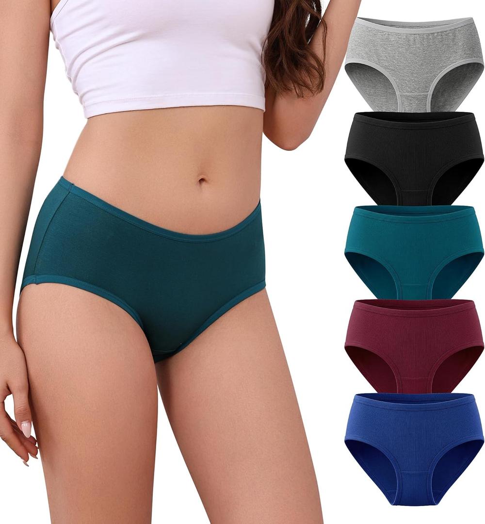 R RUXIA Women's Hipster Panties Viscose Bamboo Soft Stretch Underwear 4 Pack (Green,Blue,Red,Black XL)