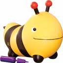 B. toys  Inflatable Bee Bouncer Ride  On Toy with Air Pump  Toddler Toys for Balance & Motor Skills  Kids Bouncing Seat with Easy  Grip Antennae  Safe Indoor Active Play, Ages 18 Months+