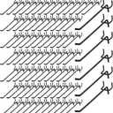 100 PCS 6 inch Pegs for Pegboard, Black Peg Board Pegs for 1/8 and 1/4" Peg Board, Metal Pegboard Hooks for Hanging Organizing Various Tools for Garage, Craft Room, Kitchen, Store