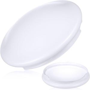 POPETPOP Flush Mount Ceiling Lampshade: Mushroom Ceiling Light Shade Replacement - Plastic Round Lampshade for Bedroom, Kitchen Light (7.36 Inch Opening Diameter)