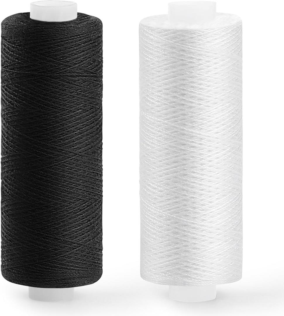 Black and White Polyester Sewing Threads
