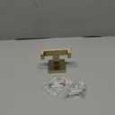 BOZWELL Double Towel Hooks for Bathroom Light Brushed Gold Wall MountSimple Modern Square Style Coat Robe HookStainless Steel Heavy Duty Door Hanger for Bathroom Bedroom Kitchen Hotel Pool 1502-G-1
