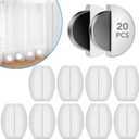 20 Pcs Shower Curtain WeightsSilicone Wrapped Heavy Duty shower curtain magnetsCurtain Weights Heavy OutdoorPrevent Curtain Liner from Blowing Around, Work for Drapery, Flag, Tablecloth(10 Pairs)
