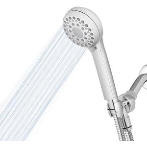 Waterpik High Pressure Hand Held Shower Head With Hose, PowerPulse Massage 6-Mode, Chrome XAL-643ME