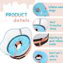 Supet Raised Inflatable Dog Cone Collar to Stop Licking, Soft Dog Cone Alternative After Surgery, Doggie Neck Donut Collar for  Dogs, L