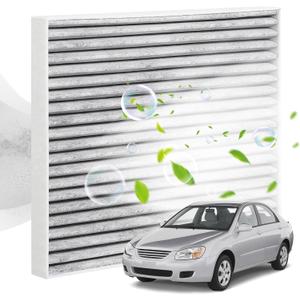 VEPAGOO Cabin Air Filter includes Activated Carbon for CP728 CF10728 Kia Forte Forte Koup Forte5 Rondo, Accent Elantra Except Touring Elantra Coupe GT