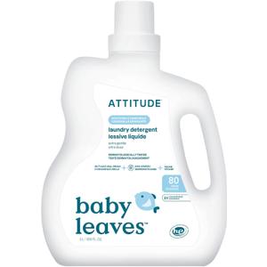 ATTITUDE Baby Laundry Detergent Liquid, EWG Verified, Safe for Baby Clothes, Infant and Newborn, Naturally Derived, HE Compatible, Soothing Chamomile, 80 Loads, 67.6 Fl Oz
