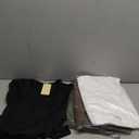 Huukeay 4 Pack Women's Maternity T Shirts, Long Sleeve Side Ruched Pregnancy Top Crew Neck Bodycon Shirts Casual Mama Clothes. Size XL