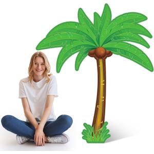 1 PC 4 ft Palm Tree Cardboard Cutout Stand up Luau Party Decorations Aloha Summer Hawaiian Party Photo Props Large Palm Tree Decor for Beach Pool Hawaiian Supplies