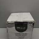 Mod Square Combo Plates, White, 6.5" & 9.5", Case of 128 (4 packs x 32)