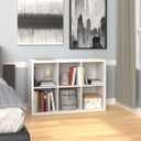 ClosetMaid 6 Cube Storage Shelf Organizer Bookshelf with Back Panel, Easy Assembly, Wood, White Finish