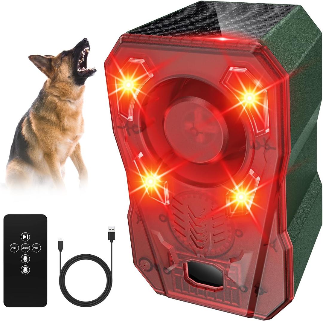 Nuleto Solar Motion Sensor Alarm Outdoor, 130dB Loud Siren & Strobe Light, Waterproof Security Alert Device with 10 Alarm Sounds & Voice Recording, USB Rechargeable for Yard, Farm, Driveway Protection