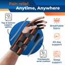 DR. BRACE Adjustable Wrist Brace Night Support for Carpal Tunnel, Doctor Developed, Upgraded with Double Splint & Therapeutic Cushion,Hand Brace for Pain Relief,Injuries,Sprains (S/M Right Hand, Black-Orange)
