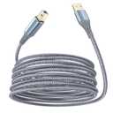 Printer Cable 16ft USB Printer Cable High Speed USB 2.0 A Male to Type B Male Scanner Cable Cord Compatible with HP, Canon, Epson, Dell, Brother, Xerox, Samsung etc