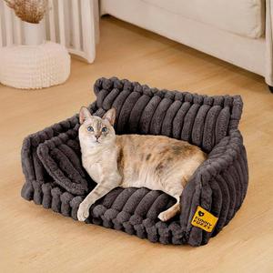 FUNNY FUZZY Dog Bed for Small Dogs & Cats - Orthopedic Dog Sofa, Fluffy Cat Beds with Removable Washable Cover, Supportive Foam Pet Couch Bed - Snoozy Dream, Blue, M FUNNY FUZZY Dog Bed for Small Dogs & Cats - Orthopedic Dog Sofa, Fluffy Cat Beds with Removable Washable Cover, Supportive Foam Pet Couch Bed - Snoozy Dream, Blue, M