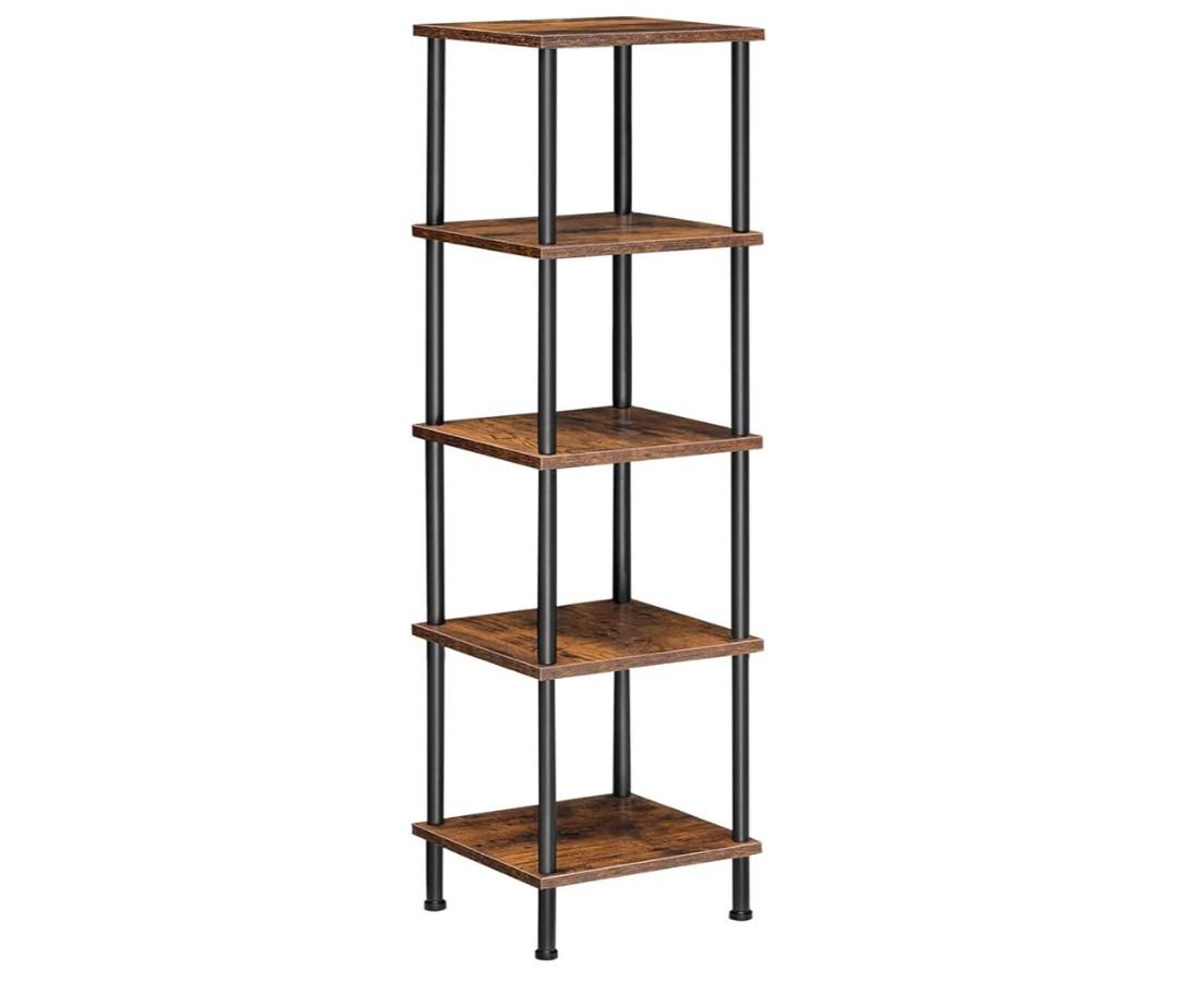 HOOBRO 5-Tier Corner Shelf Stand, Corner Square Rack Display Shelf, Tall Storage Plant Stand, Bookcase for Small Spaces, Living Room, Home Office, Kitchen, Rustic Brown and Black BF50CJ01
Amazon's Choice