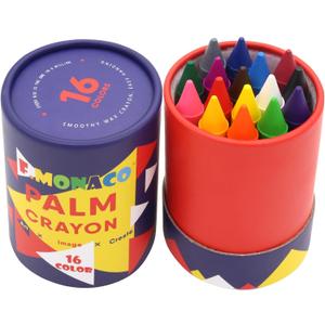 Lebze Jumbo Crayons for Toddlers, 16 Colors Non Toxic Crayons, Easy to Hold Large Crayon for Kids, Safe for Babies and Children Flower Monaco (Multicolor)