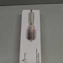 Aima Beauty 4 in 1 Worldwide Travel Hot Air Brush Dual Voltage Blowout Brush Oval Shape 110V-120V/220V-240V Straightener Blow Dryer Brush Ionic Lock Moisture Gift 360 Swivel Cord Champagne Silver