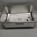 Stainless Steel Cat Litter Boxes with Metal Lid, Large Kitty Litter Pan with High Wall Enclosure-Odor Free&Easy to Clean (Silver-17.72*13.78*12 inches)