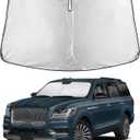 EcoNour Windshield Sunshade Compatible for Lincoln Navigator 2018-2023 2024 2025, Sun Visor for Front Windshield & Window Sun Shade Cover, UV Heat Blocker & Protector, Car Accessories