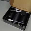 Set of 3 Shampoo and Conditioner Dispenser, 16oz Wall Mounted Shower Dispenser Stainless Steel Support, Easy to Replenish Stainless Steel Pump Head Durable Shower Soap Dispenser and Shampoo Dispenser (Black)