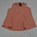 Atnlewhi Womens Button Down Shirts Sleeveless Basic Casual Solid Summer Blouse Tops, Size S