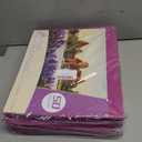 Zzrywuty 50 Packs Heavy Duty Rose Purple 2 Pocket Folders with Business Card Slot, Holds 100 Sheets Fits Letter Size File Folder Presentation Folder for School, Office, Home