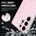 Newseego for Samsung Galaxy S25 Ultra 5G Case, Luxury Bling Rhombus Pattern Plating Case for Women Girls Men Anti-Scratch Soft TPU Frame Hard PC Back Bumper Cover for Samsung Galaxy S25 Ultra-Pink