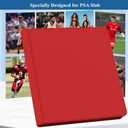 40 Pockets Graded Card Binder, Toploading PSA Slab Holder Album, PU Leather Graded Card Storage Binder, Premium 4 Pocket PSA Card Binder Album with Sleeves (Red)