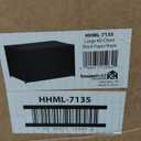 Household Essentials Woven Chest, Decorative Paper Rope Storage Chest for Home Organization, Black (Large)