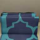 Reversible Rugs Plastic Rug Outdoor Rug Lightweight Outside Mats Modern Outdoor Rug for Patio Portable Mats for RV Backyard Deck Picnic Beach (6x9, Blue)